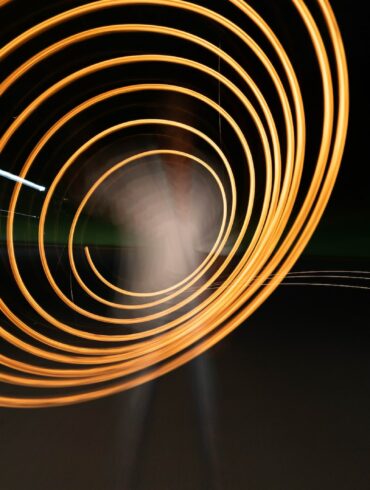 yellow and black spiral light