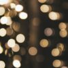 white and black bokeh lights