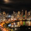 city lights and buildings during nighttime