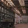 green and brown industrial machine