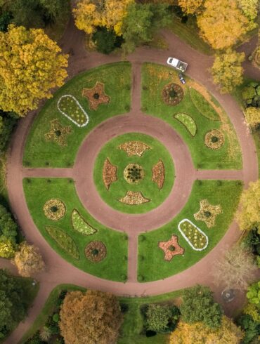 aerial photography of park