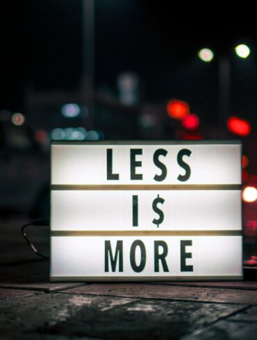 less is more signage