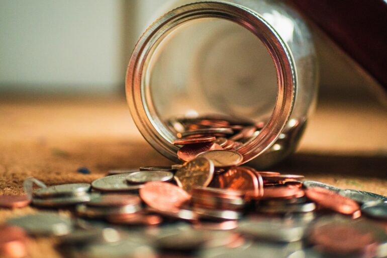 close-up photo of assorted coins