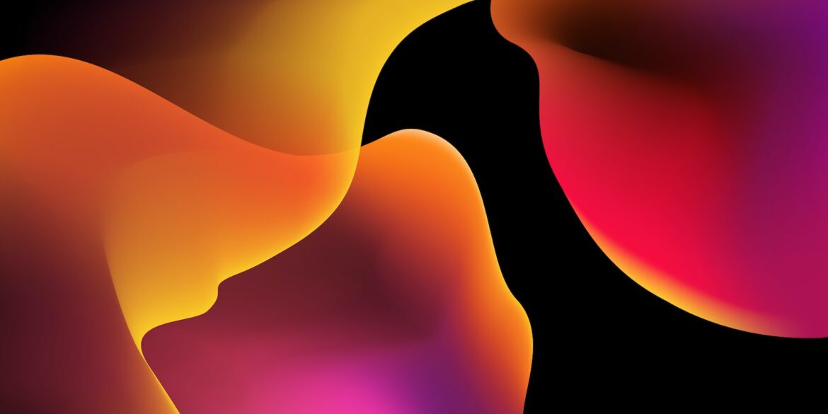 red yellow and pink abstract painting