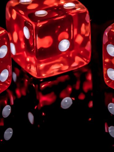 red and white polka dot baubles