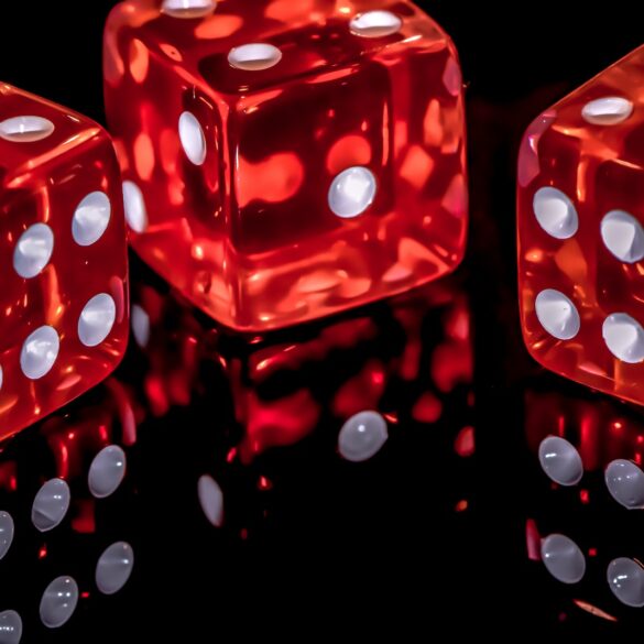 red and white polka dot baubles