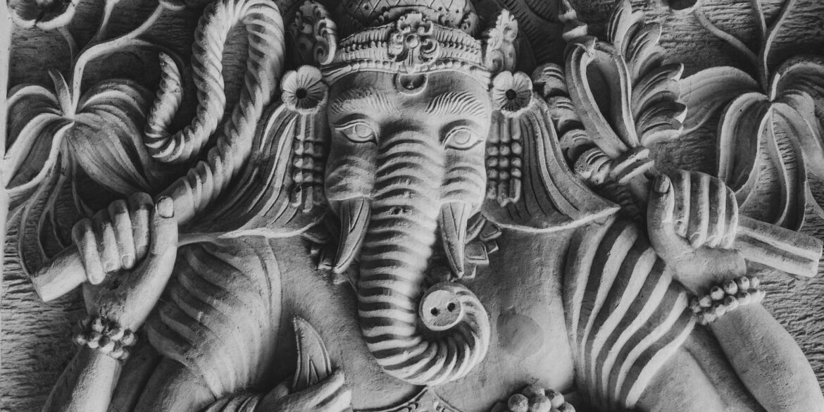 carved elephant decor
