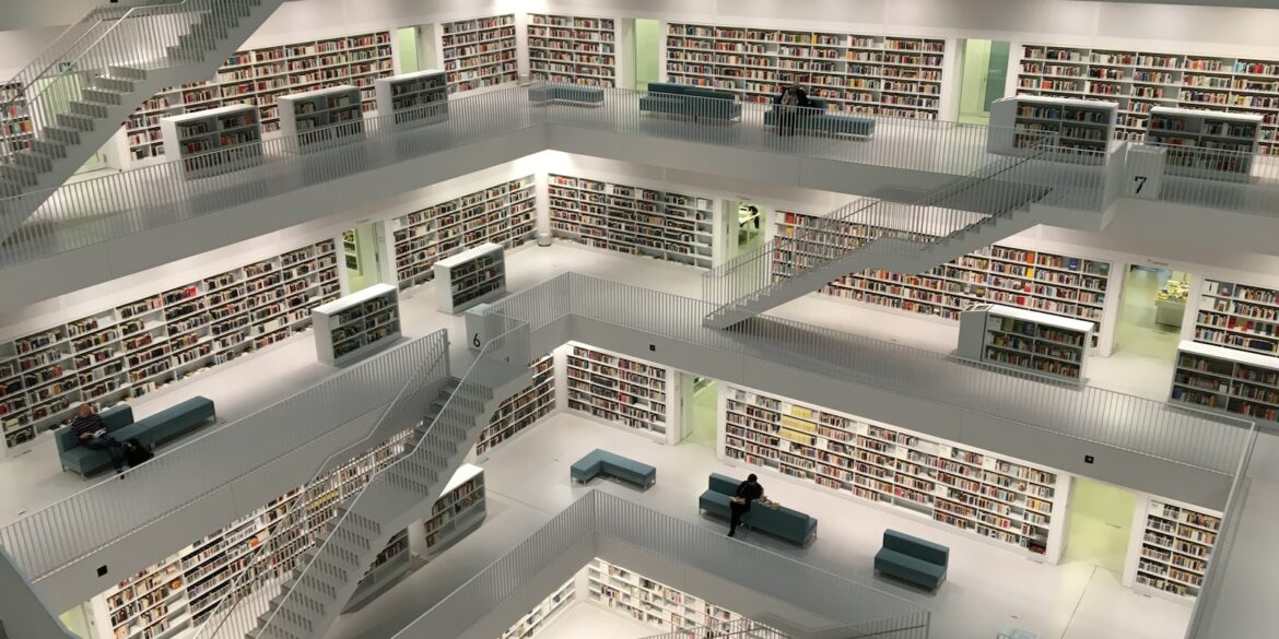 photo of 5-story library building