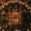 brown and black ceiling with jesus christ
