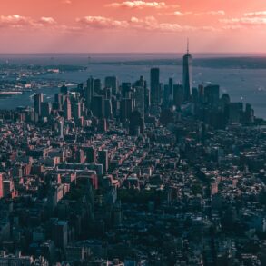 aerial photography of city buildings