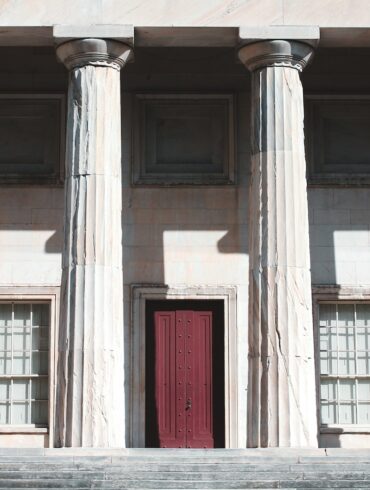 brown wooden door