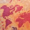 a map of the world painted on a wall