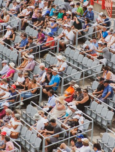 people on grandstand