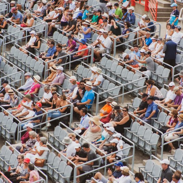 people on grandstand