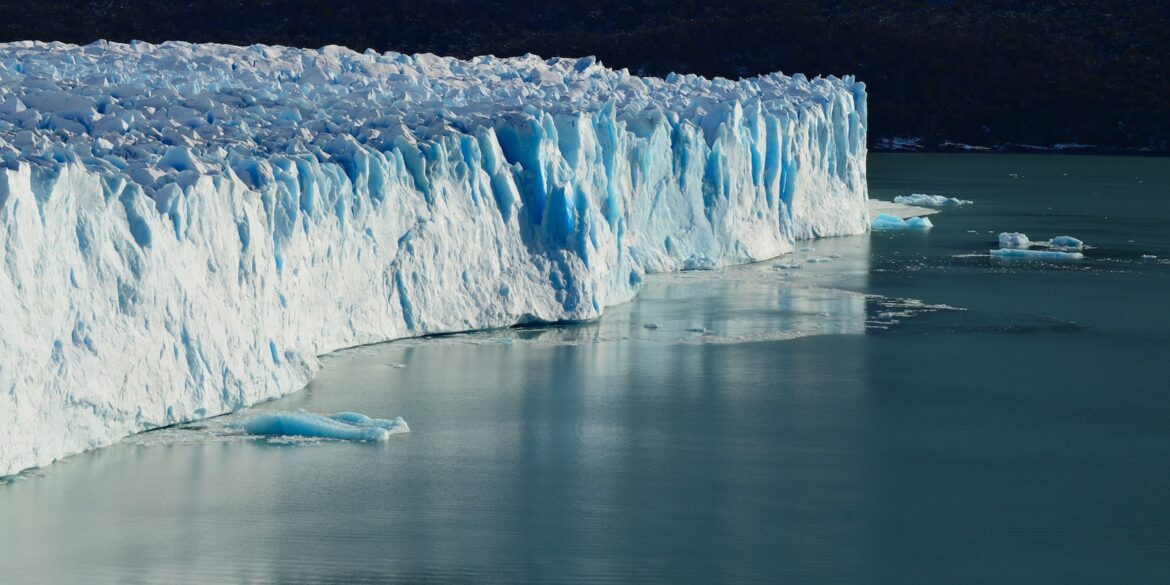 ice cliff near on body of water