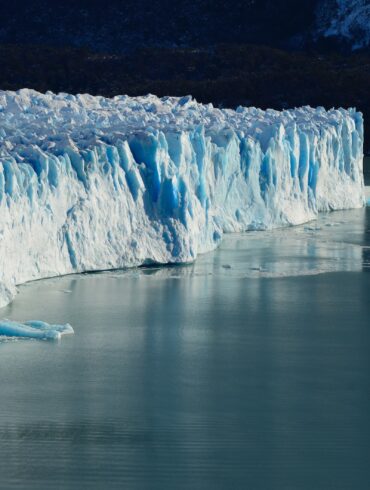 ice cliff near on body of water