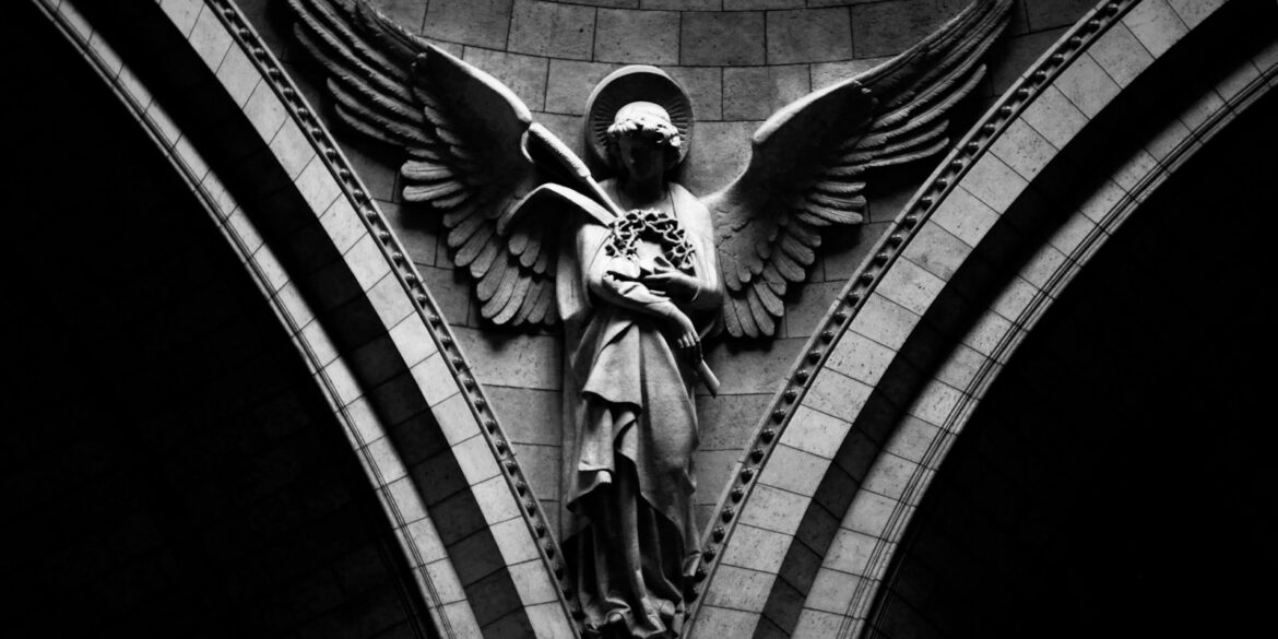 angel bas relief
