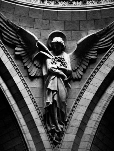 angel bas relief