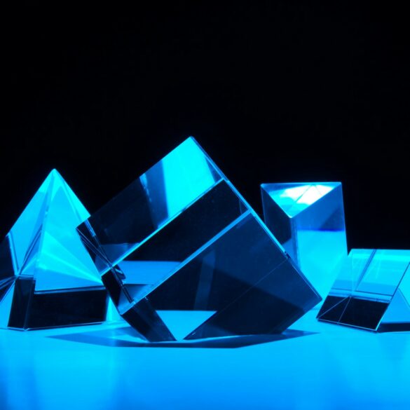 blue and white diamond illustration