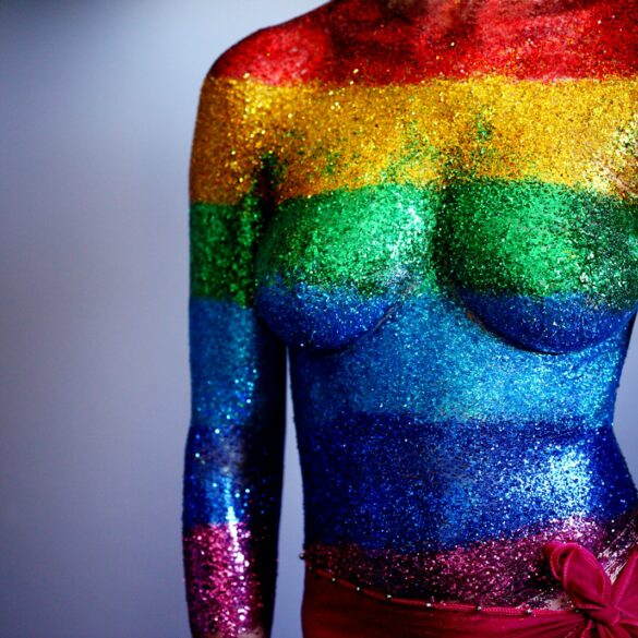 body glitter artwork