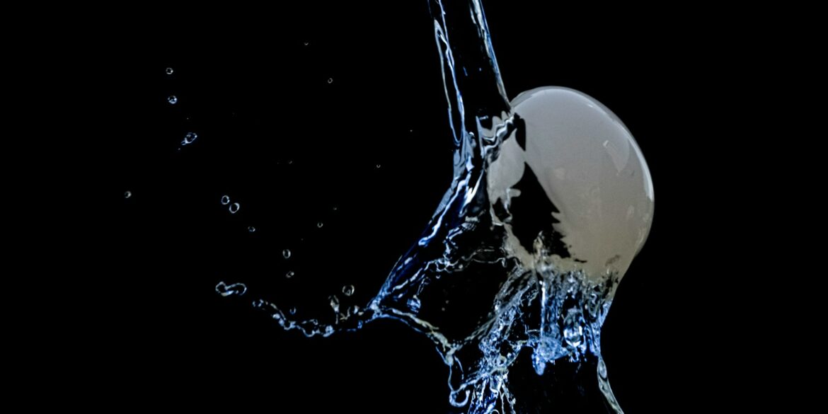 water splash on white background
