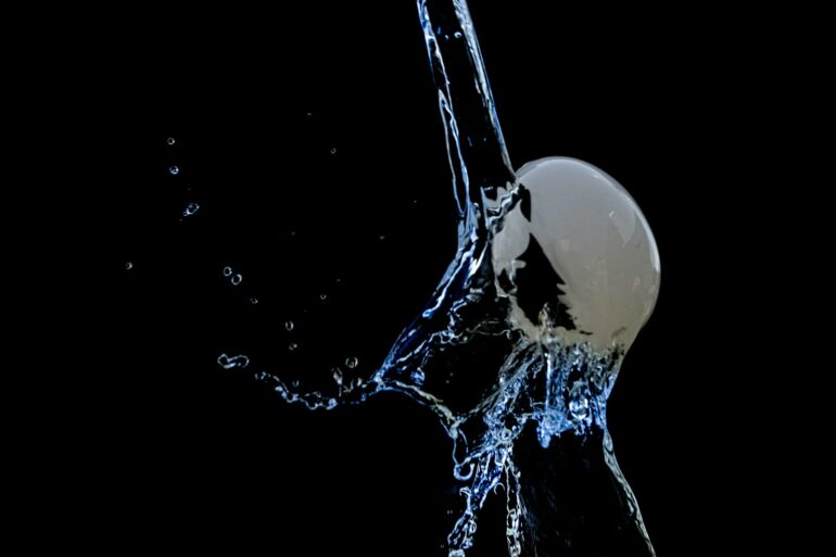 water splash on white background