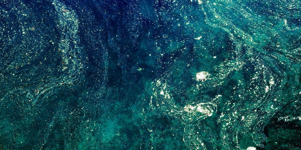 blue and green water waves