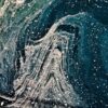 gray and blue abstract painting