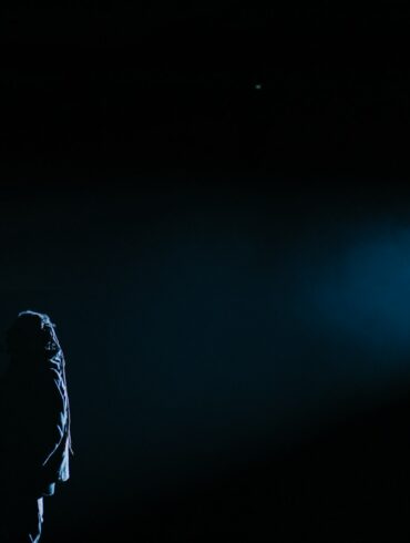 silhouette photography of person standing