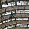 aerial view photography of layered balcony