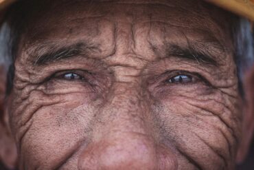 a close up of a man