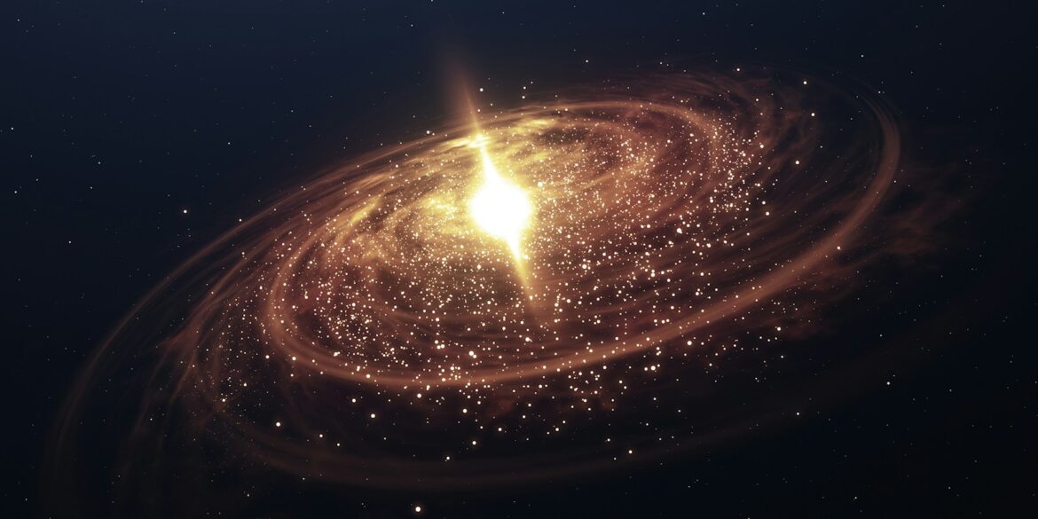 a very large star in the middle of the night