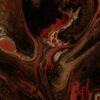 red and black abstract painting