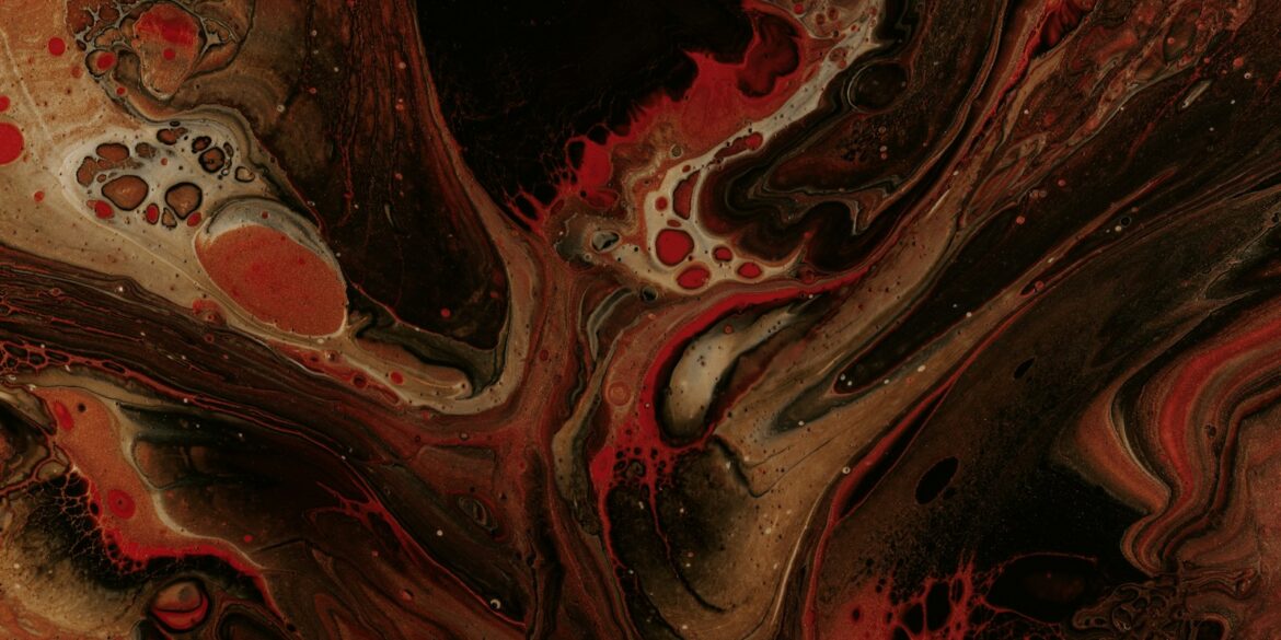 red and black abstract painting