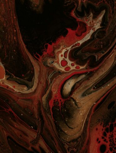 red and black abstract painting