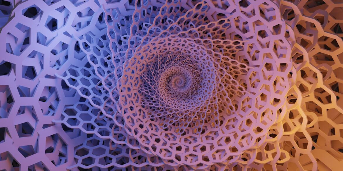 blue and white spiral illustration