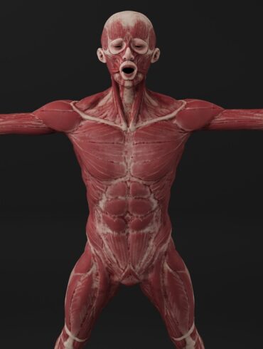 A man with his arms out and hands out