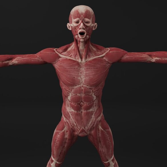 A man with his arms out and hands out