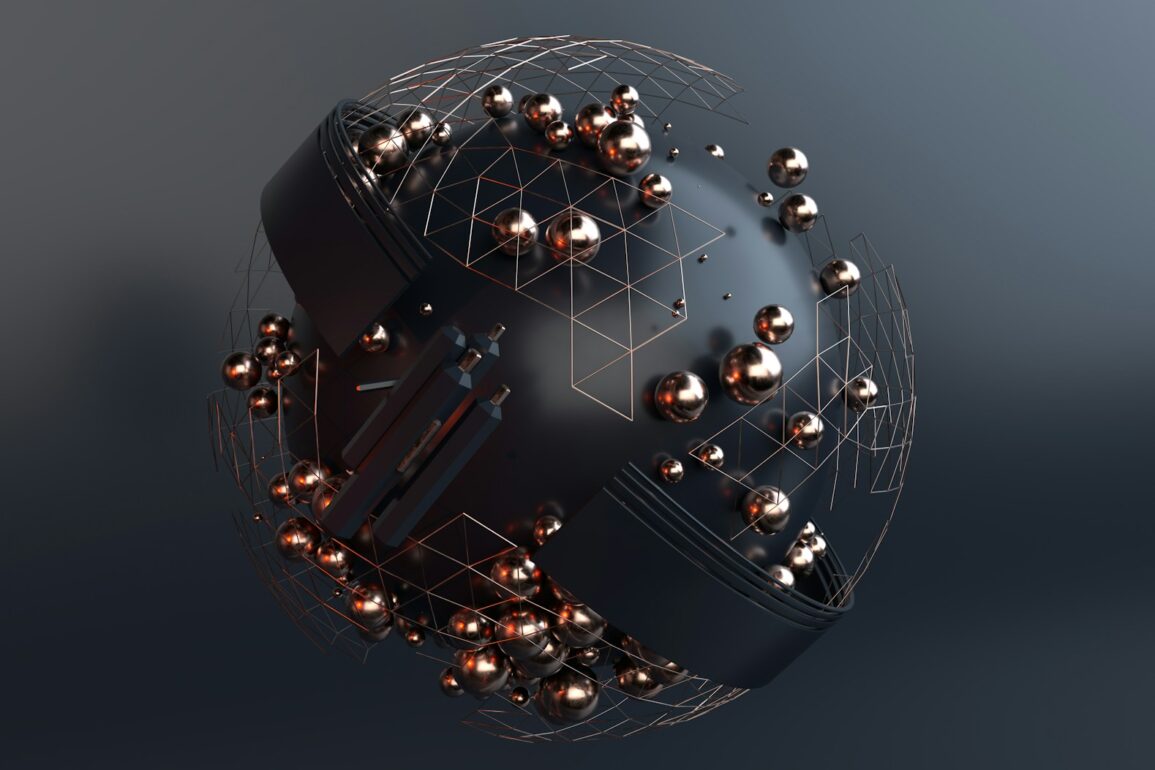 black and silver round ball