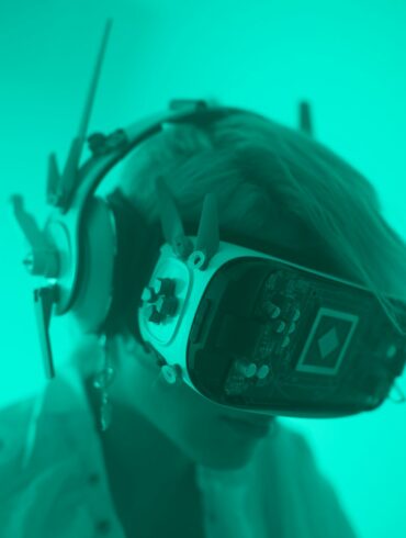 a man wearing a pair of headphones and a headset