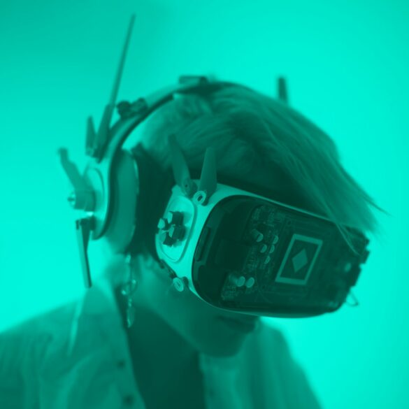 a man wearing a pair of headphones and a headset