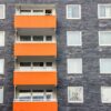 white and blue concrete building