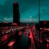 time lapse photography of cars on road during night time