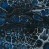 blue and black abstract painting