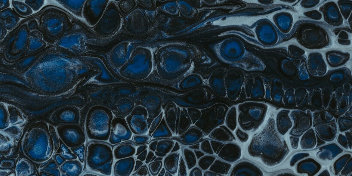 blue and black abstract painting