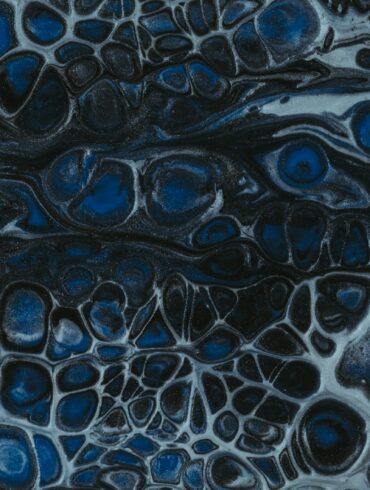 blue and black abstract painting
