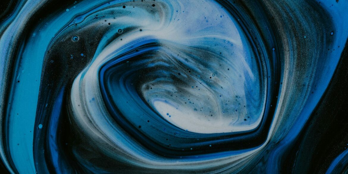blue spiral illustration
