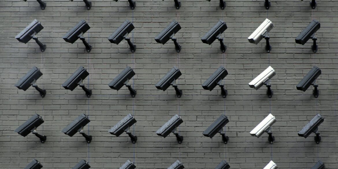 assorted-color security cameras
