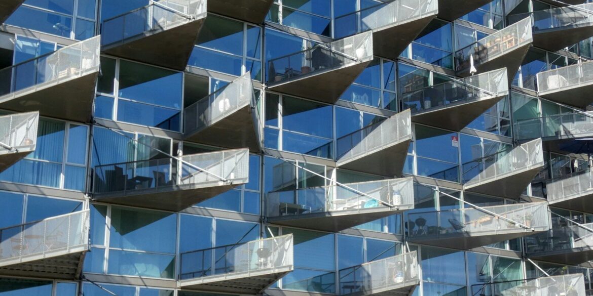 a very tall building with lots of windows