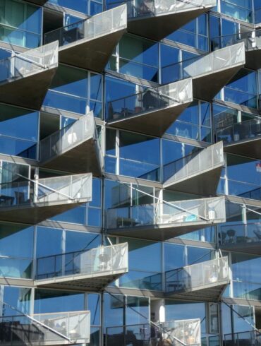 a very tall building with lots of windows